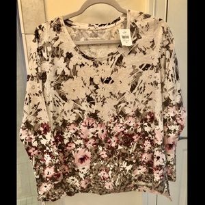 Floral print Summer Top abstract flowers